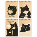 Блокнот А5 60л. на гребне BG "Настроение - кот" Б5гр60 06543