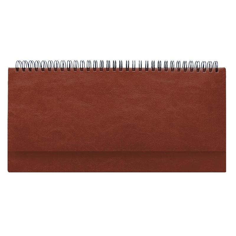 Планинг недатированный Attache Agenda коричневый, искусственная кожа, 290x150 мм, 64 л