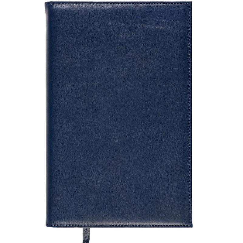 Ежедневник Boncarnet Prestige, недатированный, А5+, 160x250 мм, синий, натуральная кожа, 190 л