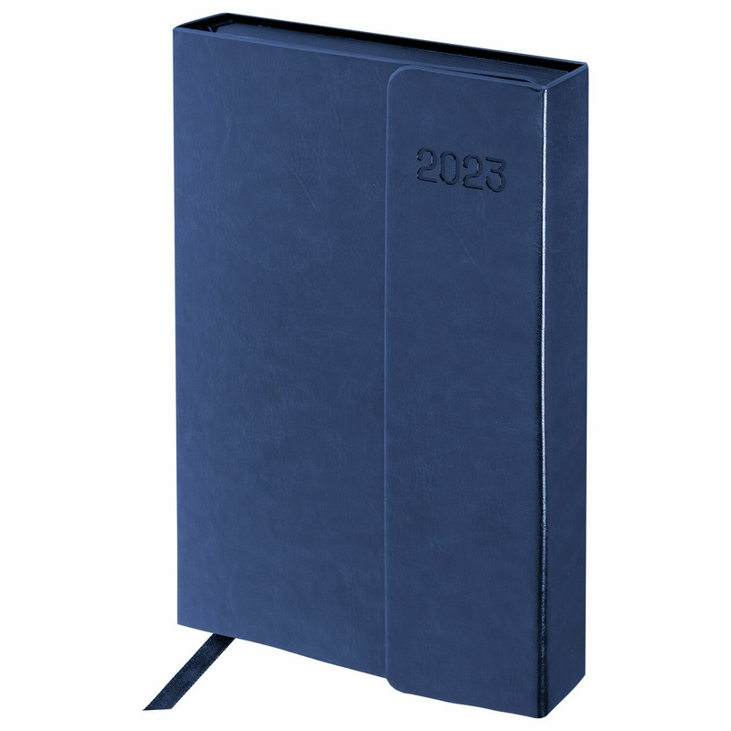 Ежедневник датированный 2023 А5 148х218 мм GALANT "Magnetic", клапан, синий, 114165