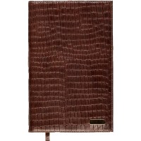 Ежедневник Boncarnet Prestige Croco, недатированный, А5+, 160x250 мм, коричневый, натуральная кожа, …