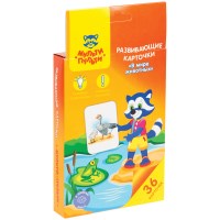 Развивающие карточки Мульти-Пульти В мире животных РК_18717, 36 шт