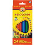 Карандаши цветные Koh-I-Noor TrioColor 3134024004KSRV, 24 цвета