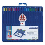 Карандаши цветные акварельные ПРЕМИУМ, STAEDTLER "ERGOSOFT" 156 SB24, 24 цвета, трехгранные, пластик…