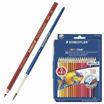Карандаши цветные акварельные STAEDTLER "Noris club" 144 10ND3603, 36 цветов + кисть