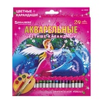Карандаши цветные акварельные BRAUBERG Rose Angel 180569, 24 цвета
