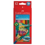 Карандаши цветные акварельные FABER-CASTELL Colour Pencils 114413, 12 цветов+ кисть