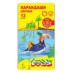 Карандаши цветные Каляка-Маляка ККМ12П в металлическом пенале 12 цветов