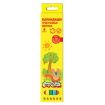 Карандаши цветные Каляка-Маляка КТКМ06 трехгранные укороченные, 6 цветов