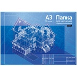 Папка для черчения с горизонтальной рамкой, А3, 10л., 160г/м2