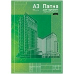 Папка для черчения с вертикальной рамкой, А3, 10л., 160г/м2