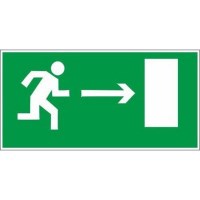 Знак безопасности ГАСЗНАК E03 Направление к эвакуационному выходу направо