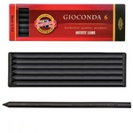 Грифели для цанговых карандашей Koh-I-Noor "Gioconda", H, 5.6мм, 6шт, круглый