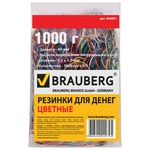 Резинки для банкнот BRAUBERG 440051, цветные, натуральный каучук, 1000 г D60