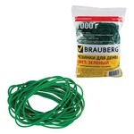 Резинки для банкнот 1000 г BRAUBERG 440103, диаметр 60 мм, зеленые