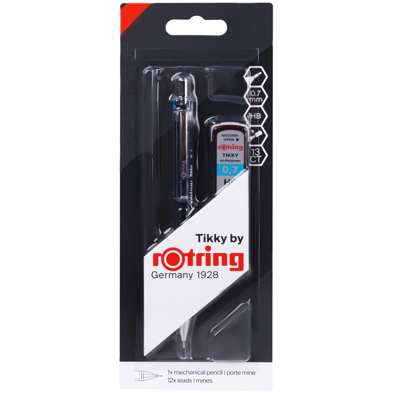 Набор Rotring "Tikky": мех.карандаш 0,7 HB, грифели 0,7 HB, блистер