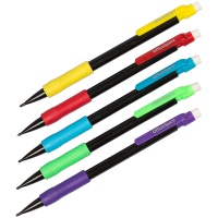 Автокарандаш OfficeSpace XP812W_3617, 0,5 мм, грип, с ластиком, ассорти