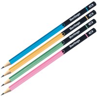 Карандаш чернографитный Berlingo "Silk Touch" BP00930, ассорти, HB