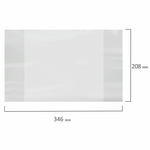 Обложка ПВХ для тетрадей и дневников, 80 мкм, 208х346 мм, прозрачная, ПИФАГОР, 229308