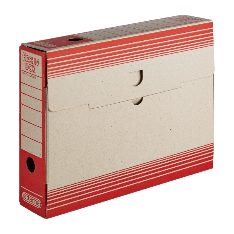 Короб архивный Attache картон красный 320x75x255 мм
