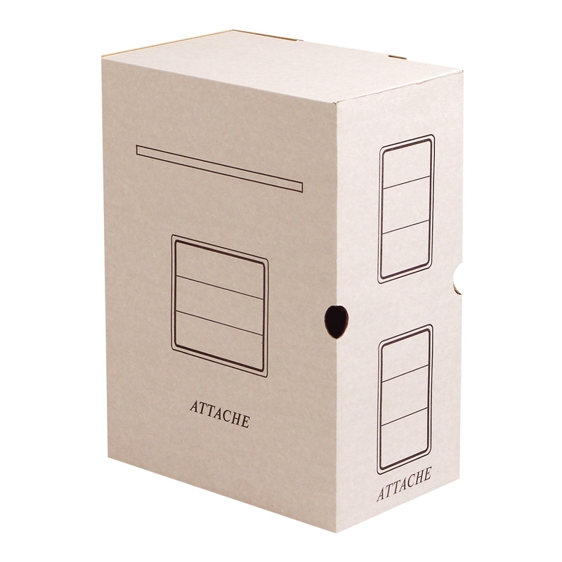 Короб архивный Attache 256×150×320 мм, гофрокартон, белый, упаковка 5 шт.
