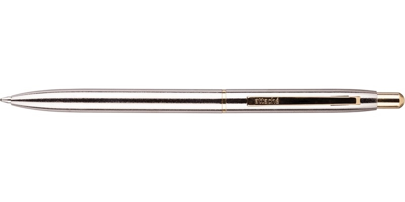 Ручка шариковая автоматическая Attache 4007CN, латунный корпус, синяя паста, 0,7 мм