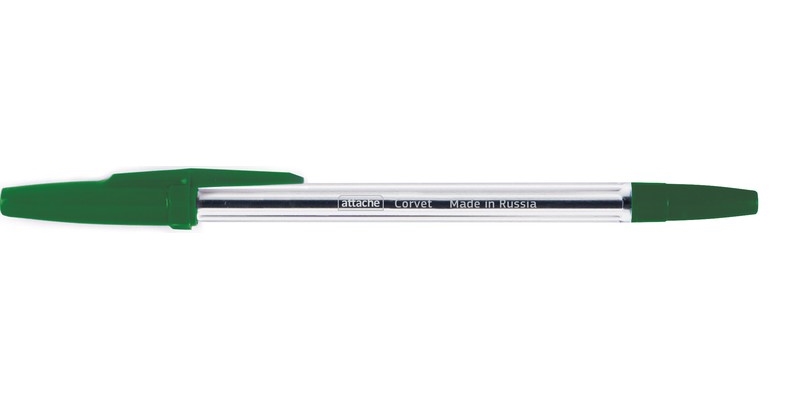 Ручка шариковая Attache Corvet, зеленый, 0,7 мм