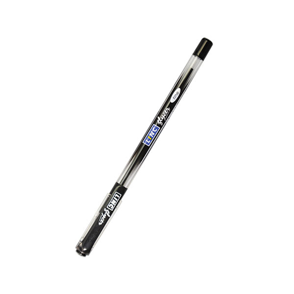 Ручка шариковая Linc Glycer 1300RF black, прозрачный корпус, 0,7 мм, черная