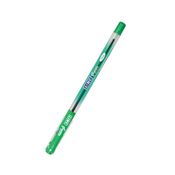 Ручка шариковая Linc Glycer 1300RF green, прозрачный корпус, 0,7 мм, зеленая