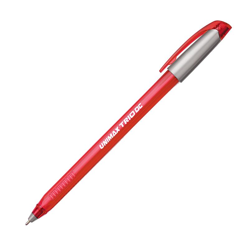 Ручка шариковая масляная Unimax Trio DC Tinted, красный, 0,5 мм
