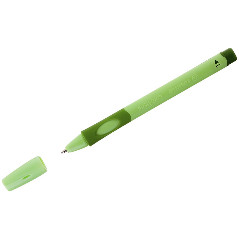 Ручка шариковая Stabilo "LeftRight" 6318/2-10-41 для левшей, синяя, 0,4 мм, грип, зеленый корпус