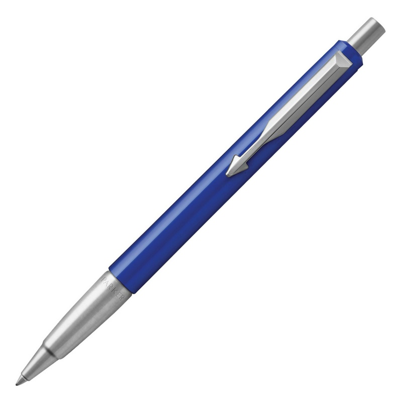 Ручка шариковая PARKER Vector Standard Blue CT 2025419, корпус синий, детали из нержавеющей стали, синяя