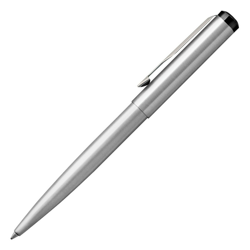 Ручка шариковая PARKER Vector Stainless Steel CT 2025445, корпус серебристый, детали из нержавеющей стали, синяя