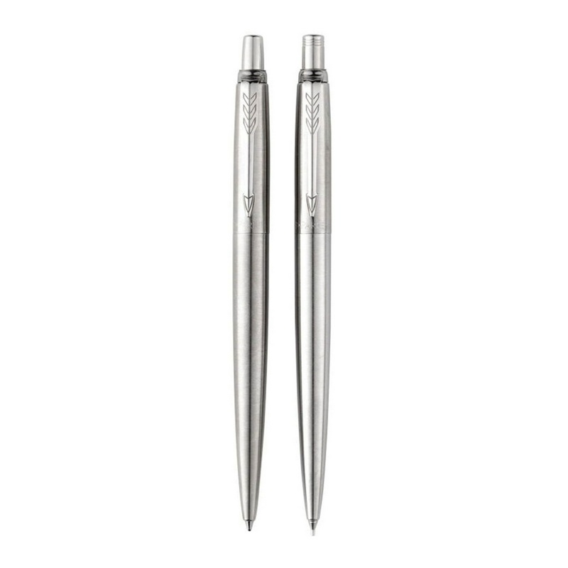 Набор PARKER Jotter Stainless Steel CT 2093256, шариковая ручка синяя и механический карандаш