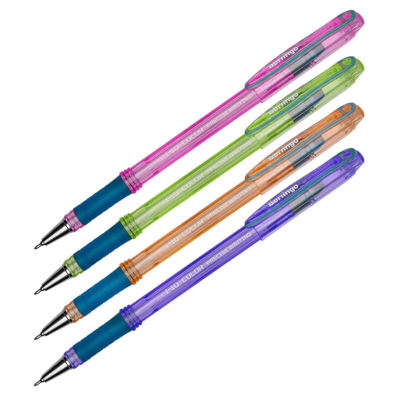 Ручка шариковая Berlingo "I-10 Color" синяя, 0,4 мм, ассорти. CBp_40015