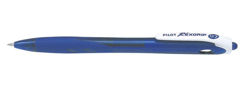 Ручка шариковая автоматическая Pilot BPRG-10R-F-L RexGrip синяя, 0.7 мм