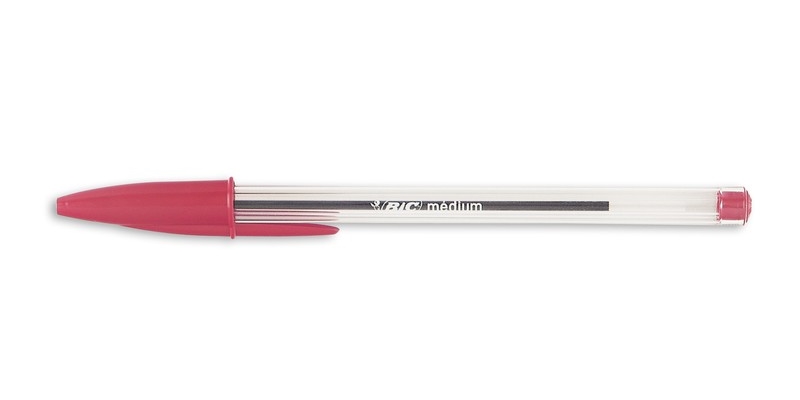 Ручка шариковая BIC Cristal, цвет стержня красный, 0,4 мм