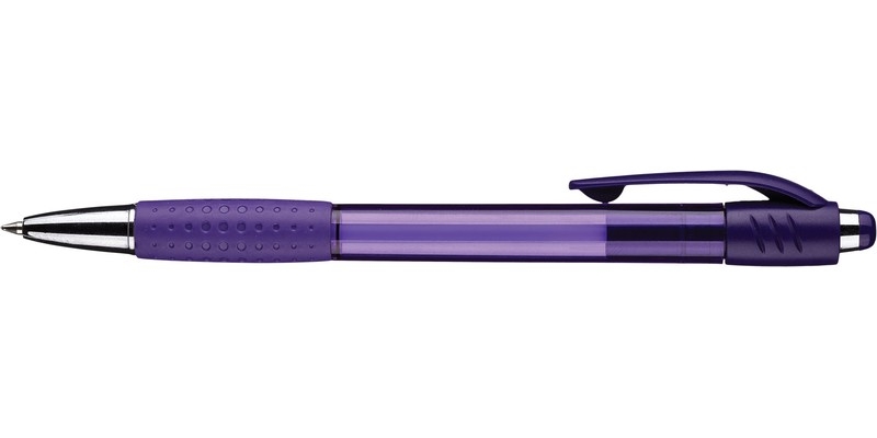Ручка шариковая автоматическая Attache Happy, фиолетовый корпус, синяя, 0.5 мм