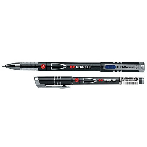 Ручка гелевая ErichKrause Megapolis EK 19953 color black цвет черный, 0.5 мм