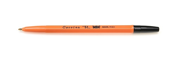 Ручка шариковая Corvina, черный, 40163/02Y желтый корпус, 0.7 мм