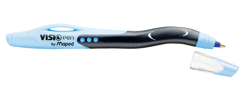 Ручка шариковая для левшей Maped Visio pen, одноразовая, цвет синий, в блистере. 0.6 мм