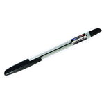 Ручка шариковая CORONA PLUS 3002N black, прозрачный корпус, 0,7 мм, черная