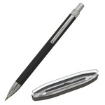 Ручка подарочная шариковая BRAUBERG "Allegro", СИНЯЯ, корпус черный с хромированными деталями, линия…