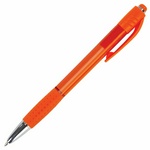 Ручка шариковая автоматическая с грипом BRAUBERG SUPER, СИНЯЯ, корпус оранжевый, узел 0,7 мм, линия …