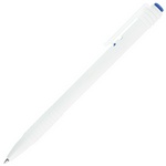 Ручка шариковая масляная автоматическая BRAUBERG "Click White", СИНЯЯ, корпус белый, узел 1 мм, лини…