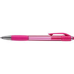 Ручка шариковая автоматическая Attache Happy, розовый корпус, синяя, 0.5 мм