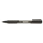 Ручка шариковая автоматическая Kores К6 треугольный корпус, черная паста, 0,5 мм