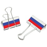 Зажим для бумаг 25 мм STAFF "Триколор" 226252, 12 шт упак