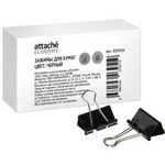 Зажимы для бумаг Attache Economy 25 мм черные (12 штук в упаковке)