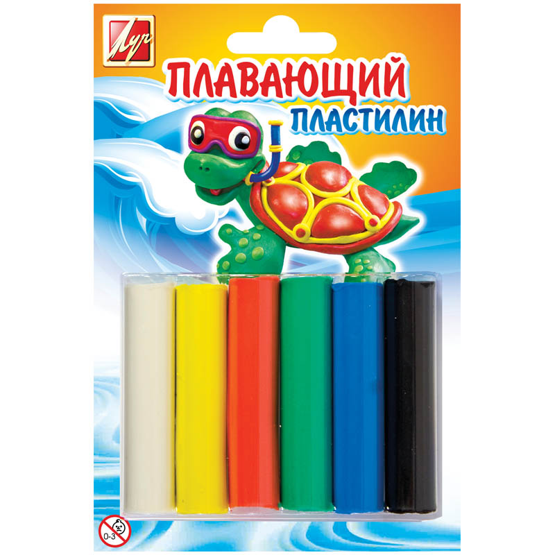 Плавающий пластилин Луч, 6 цветов